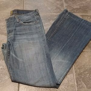 7 For All Mankind Dojo Wide Leg Medium Wash Jeans